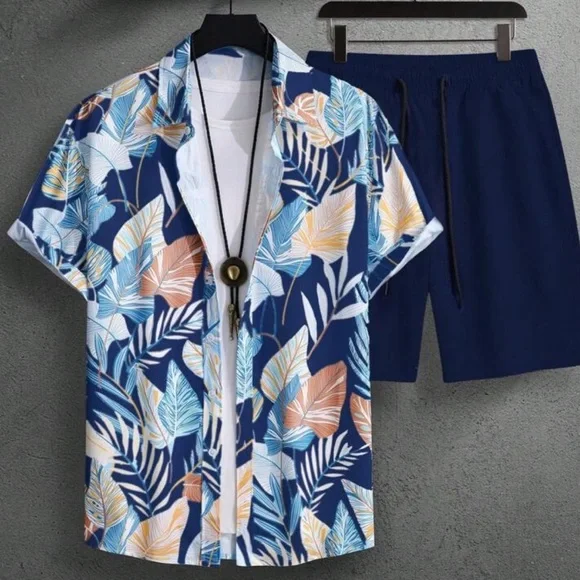 Tropical Leaf Print Shirt (only) XL - Picture 2 of 3